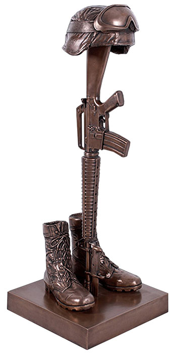 Resin Fallen Soldier Memorial Bronze Finish